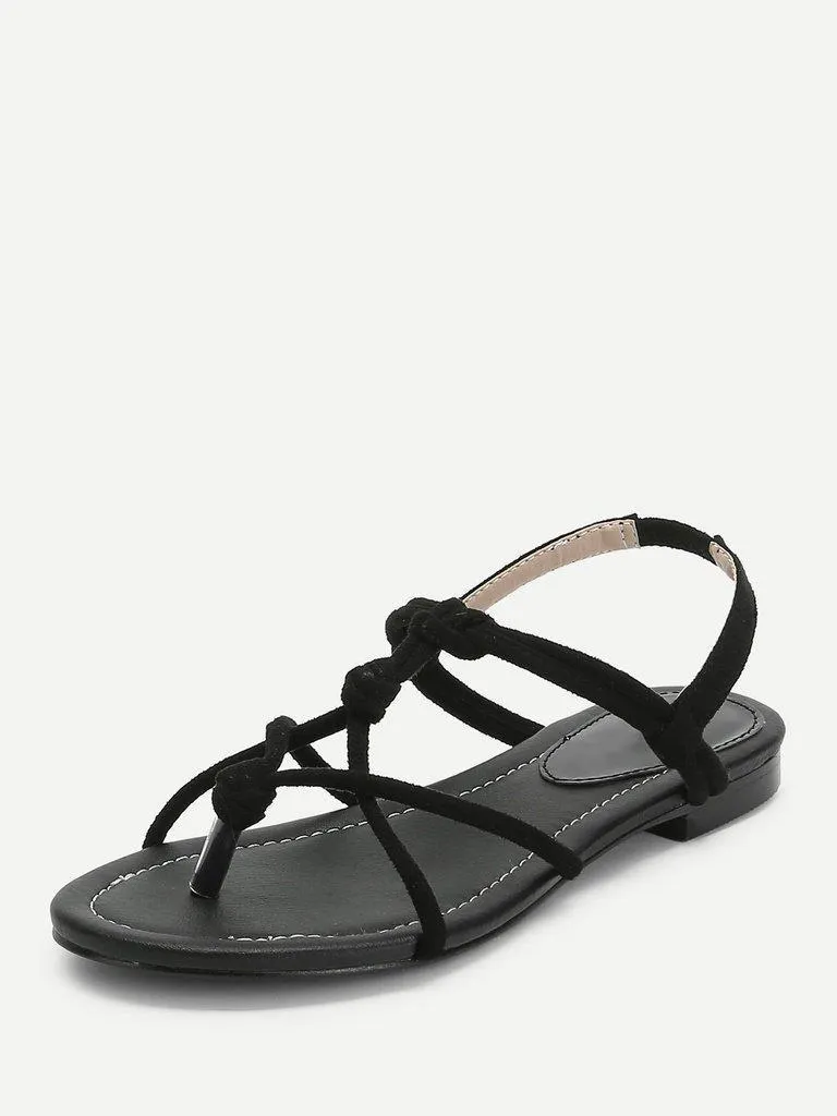 Toe Post Strappy Flat Sandals