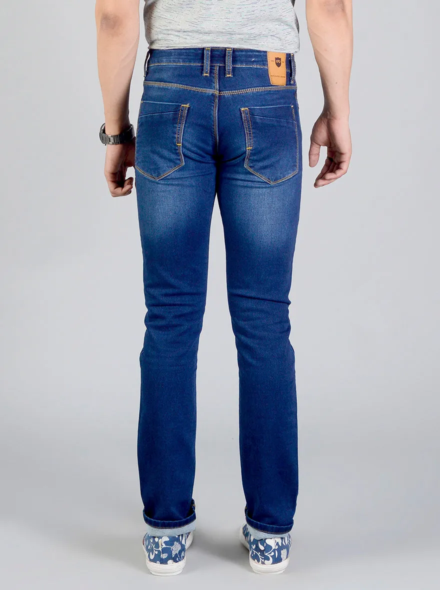 True Blue Solid Slim Fit Jeans | JadeBlue