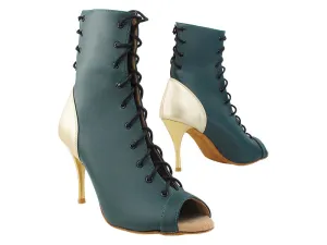 VFBoot Latin 3308 Green Leather & Light Gold Leather