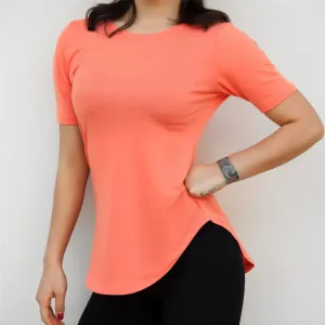 Vicki Short Sleeve Strappy Open-Back Top