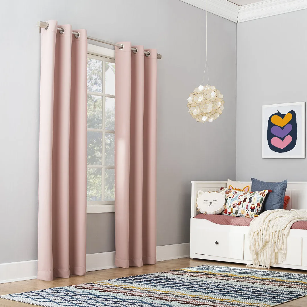 Wayfair Basics Blackout Grommet Curtain Panel Wayfair Basics® Curtain Color: Blush Size per Panel: 54" W x 84" L
