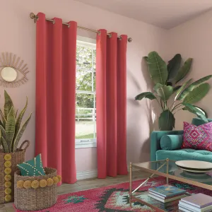 Wayfair Basics Blackout Grommet Curtain Panel Wayfair Basics® Curtain Color: Coral Size per Panel: 40" W x 63" L