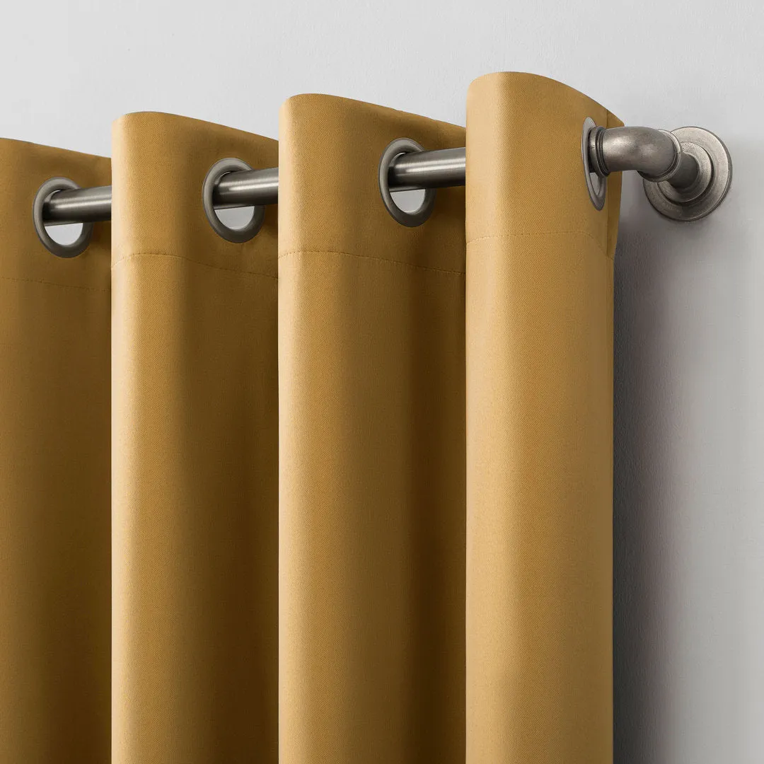 Wayfair Basics Blackout Grommet Curtain Panel Wayfair Basics® Curtain Color: Gold Size per Panel: 54" W x 63" L