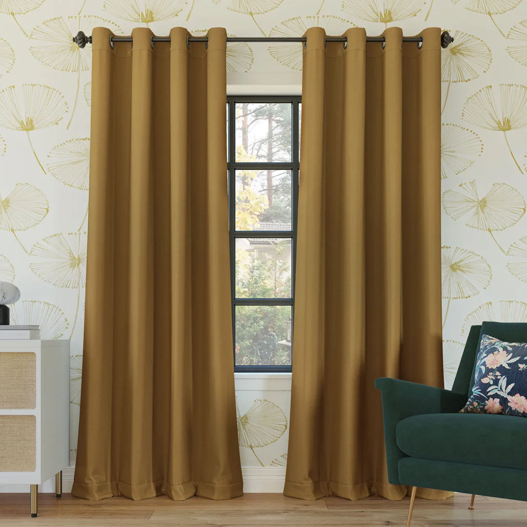 Wayfair Basics Blackout Grommet Curtain Panel Wayfair Basics® Curtain Color: Gold Size per Panel: 54" W x 63" L