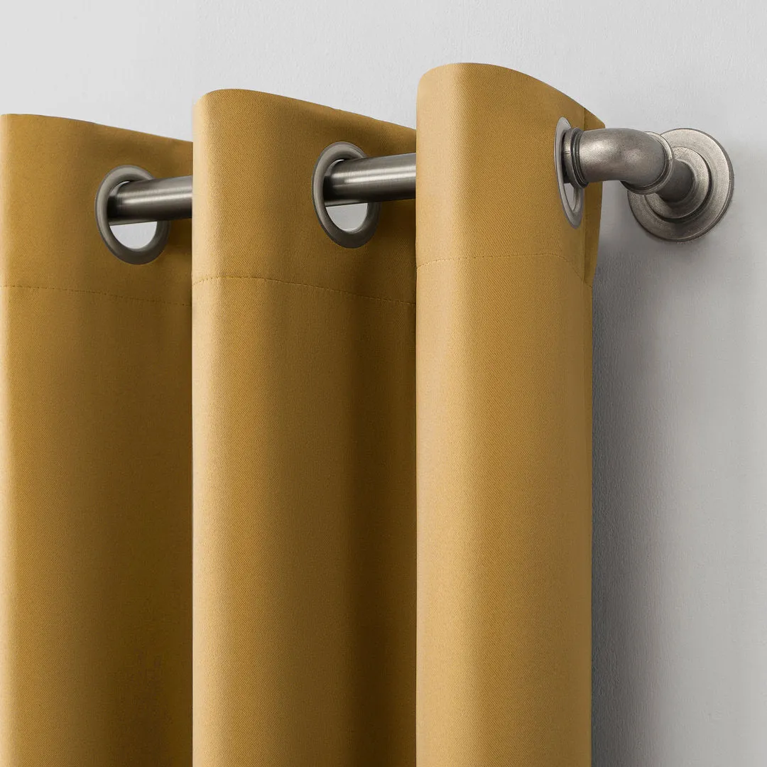 Wayfair Basics Blackout Grommet Curtain Panel Wayfair Basics® Curtain Color: Gold Size per Panel: 54" W x 63" L