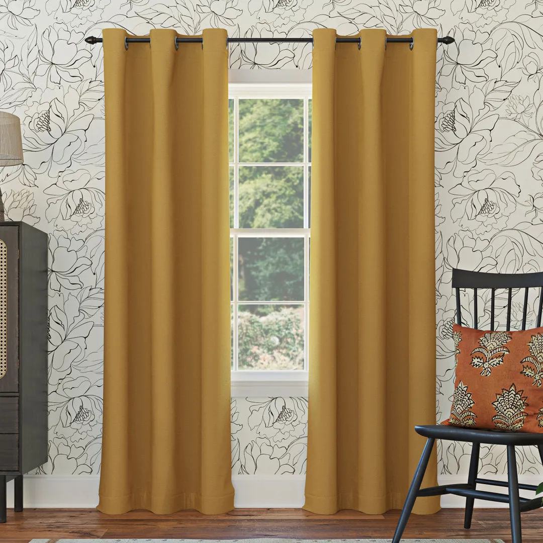 Wayfair Basics Blackout Grommet Curtain Panel Wayfair Basics® Curtain Color: Gold Size per Panel: 54" W x 63" L