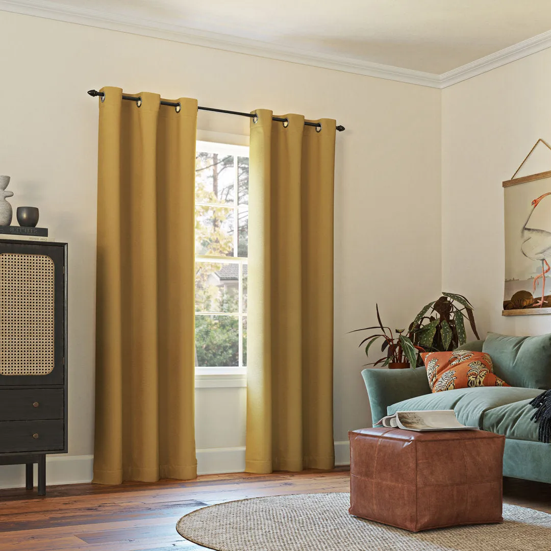 Wayfair Basics Blackout Grommet Curtain Panel Wayfair Basics® Curtain Color: Gold Size per Panel: 54" W x 63" L