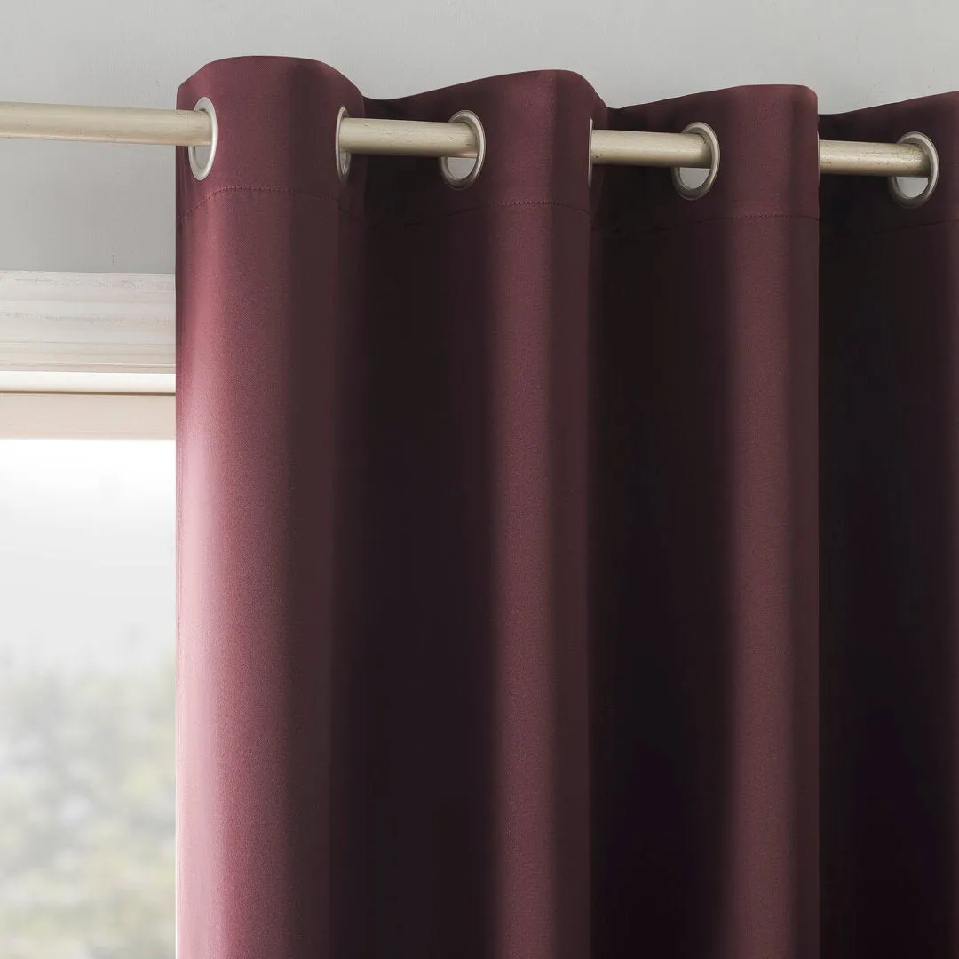 Wayfair Basics Blackout Grommet Curtain Panel Wayfair Basics® Curtain Color: Merlot Red Size per Panel: 40" W x 84" L