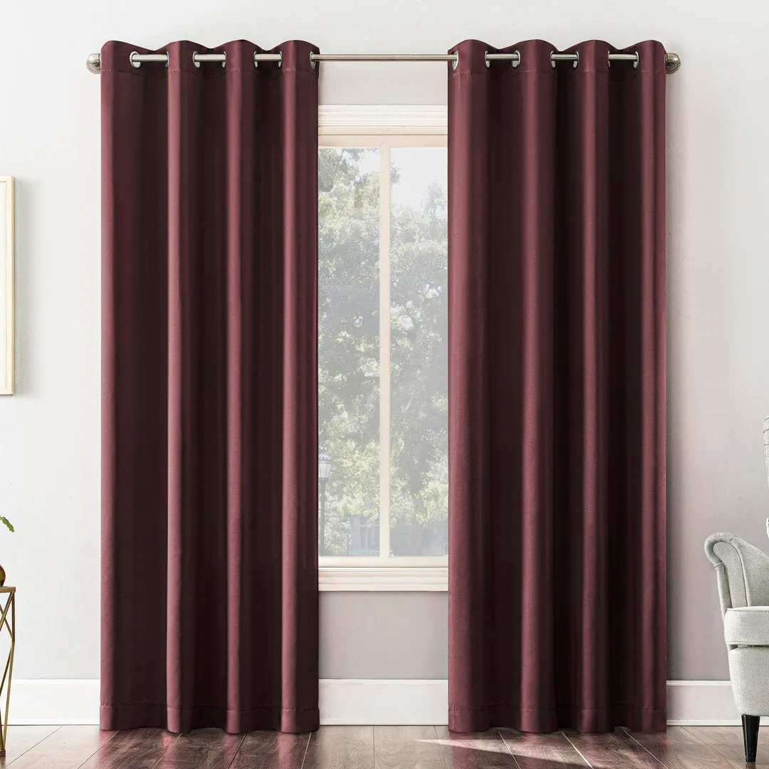 Wayfair Basics Blackout Grommet Curtain Panel Wayfair Basics® Curtain Color: Merlot Red Size per Panel: 40" W x 84" L