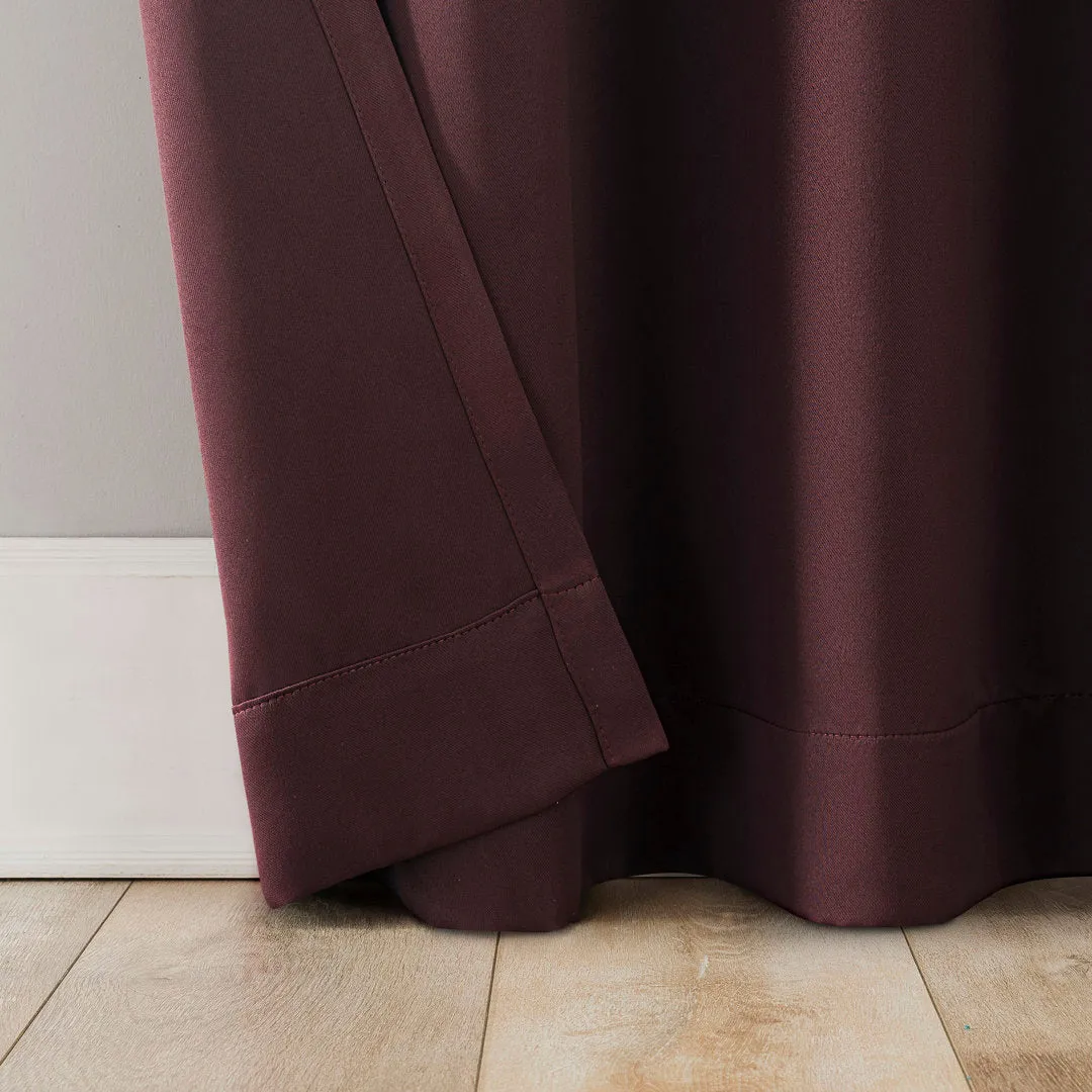 Wayfair Basics Blackout Grommet Curtain Panel Wayfair Basics® Curtain Color: Merlot Red Size per Panel: 40" W x 84" L