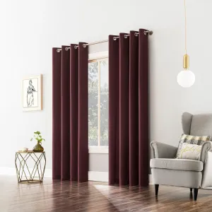 Wayfair Basics Blackout Grommet Curtain Panel Wayfair Basics® Curtain Color: Merlot Red Size per Panel: 40" W x 84" L