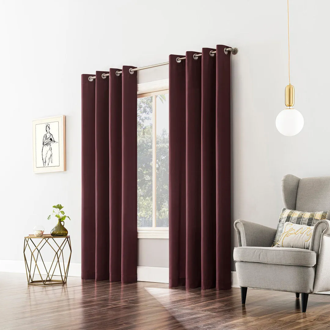 Wayfair Basics Blackout Grommet Curtain Panel Wayfair Basics® Curtain Color: Merlot Red Size per Panel: 40" W x 84" L