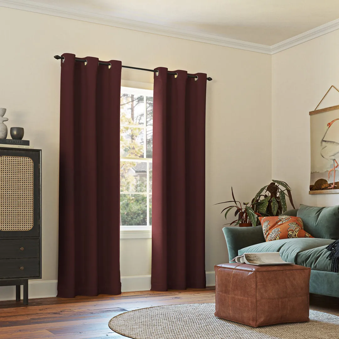 Wayfair Basics Blackout Grommet Curtain Panel Wayfair Basics® Curtain Color: Merlot Red Size per Panel: 40" W x 84" L