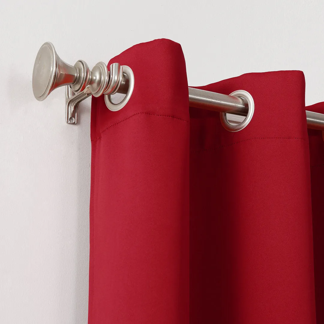 Wayfair Basics Blackout Grommet Curtain Panel Wayfair Basics® Curtain Color: Red Size per Panel: 54" W x 63" L