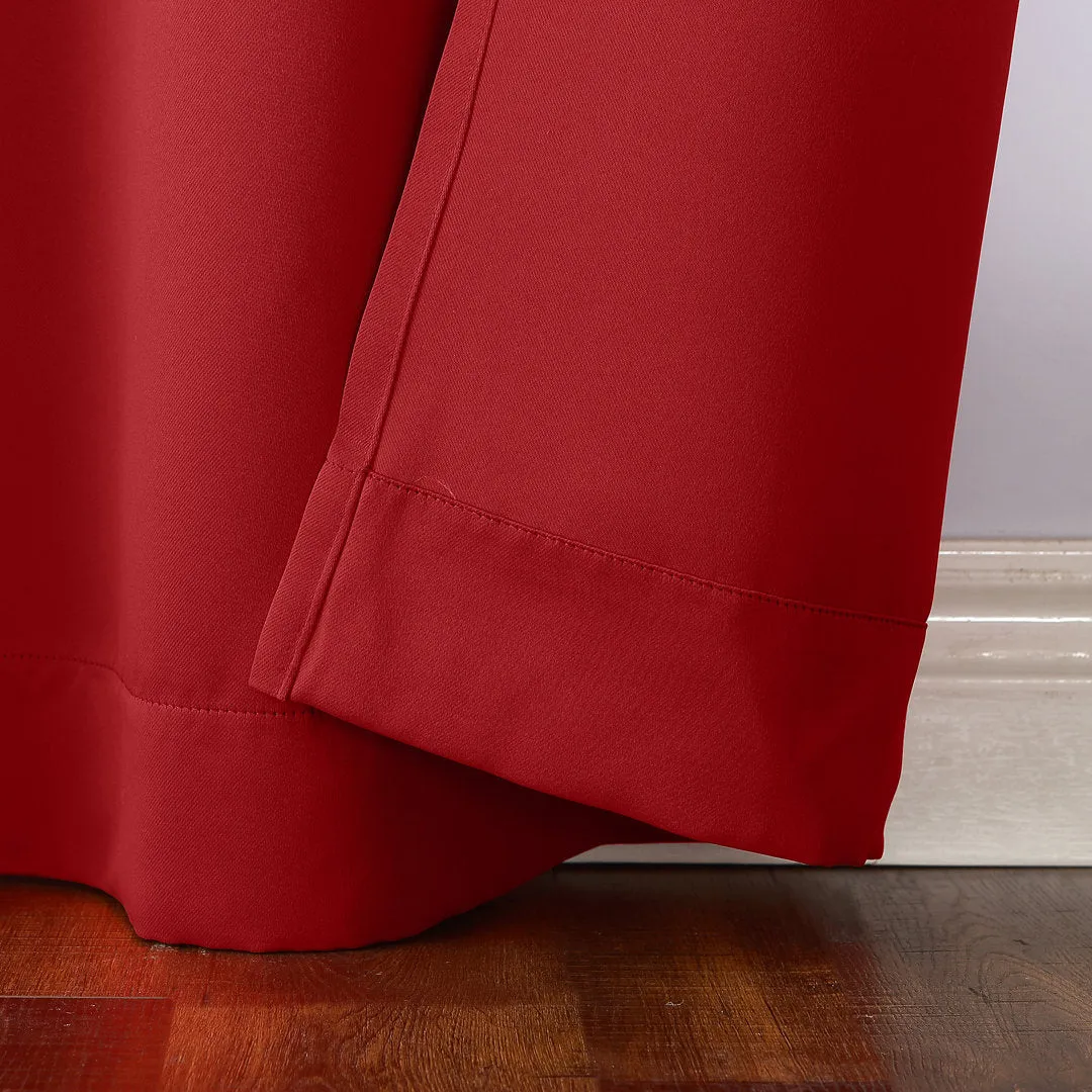 Wayfair Basics Blackout Grommet Curtain Panel Wayfair Basics® Curtain Color: Red Size per Panel: 54" W x 63" L