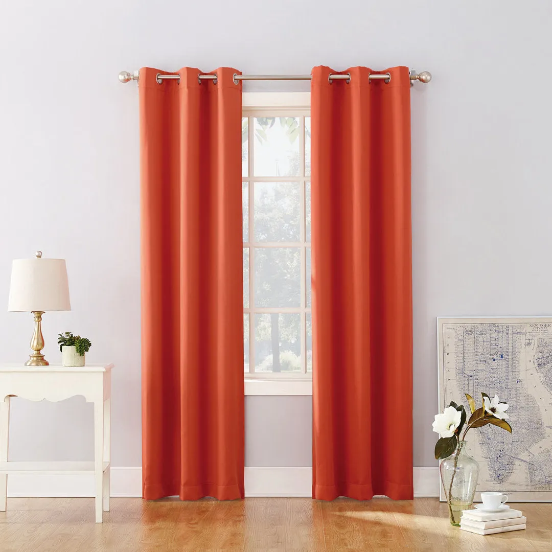 Wayfair Basics Blackout Grommet Curtain Panel Wayfair Basics® Curtain Color: Tangerine Size per Panel: 40" W x 84" L