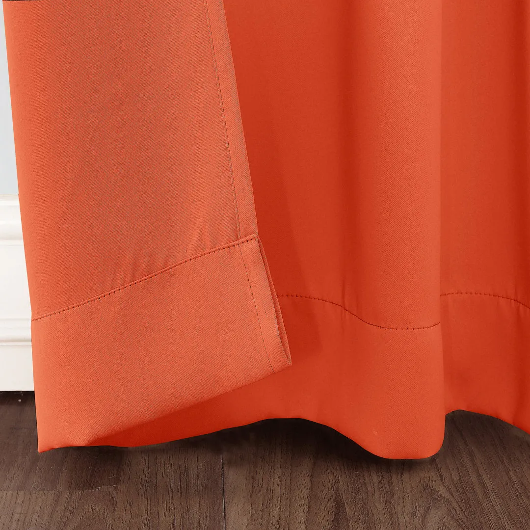 Wayfair Basics Blackout Grommet Curtain Panel Wayfair Basics® Curtain Color: Tangerine Size per Panel: 40" W x 84" L