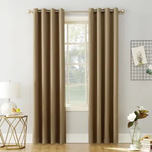 Wayfair Basics Blackout Grommet Curtain Panel Wayfair Basics® Curtain Color: Taupe Size per Panel: 54" W x 108" L
