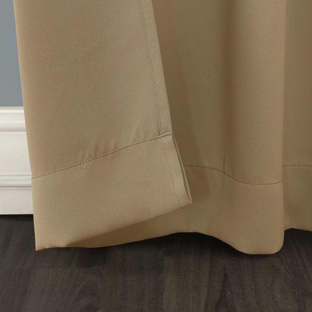 Wayfair Basics Blackout Grommet Curtain Panel Wayfair Basics® Curtain Color: Taupe Size per Panel: 54" W x 108" L