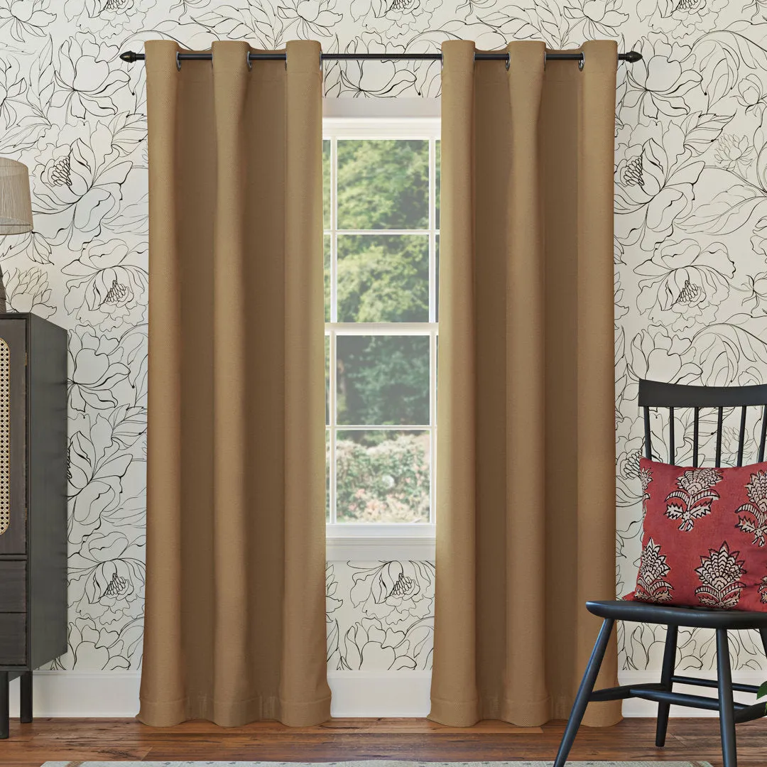 Wayfair Basics Blackout Grommet Curtain Panel Wayfair Basics® Curtain Color: Taupe Size per Panel: 54" W x 108" L