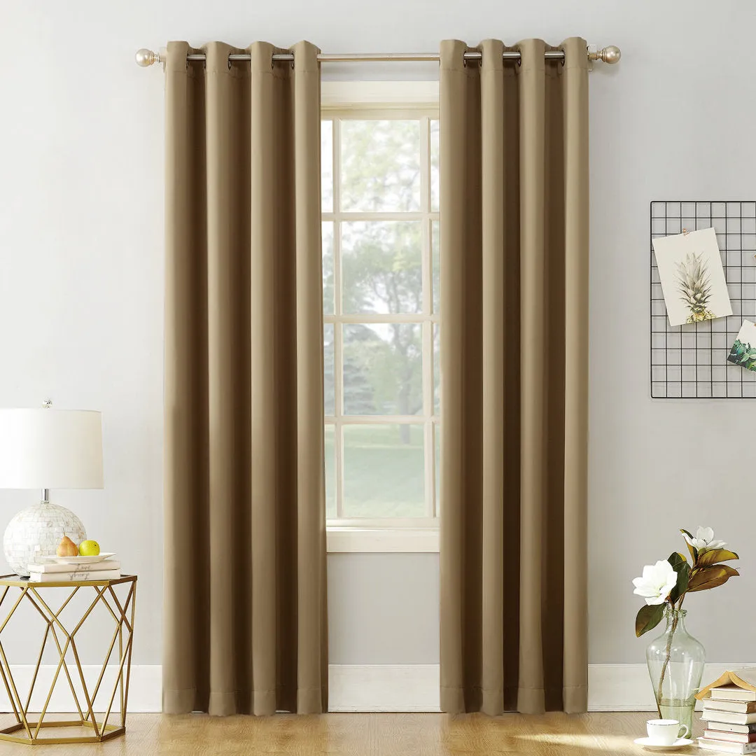 Wayfair Basics Blackout Grommet Curtain Panel Wayfair Basics® Curtain Color: Taupe Size per Panel: 54" W x 108" L