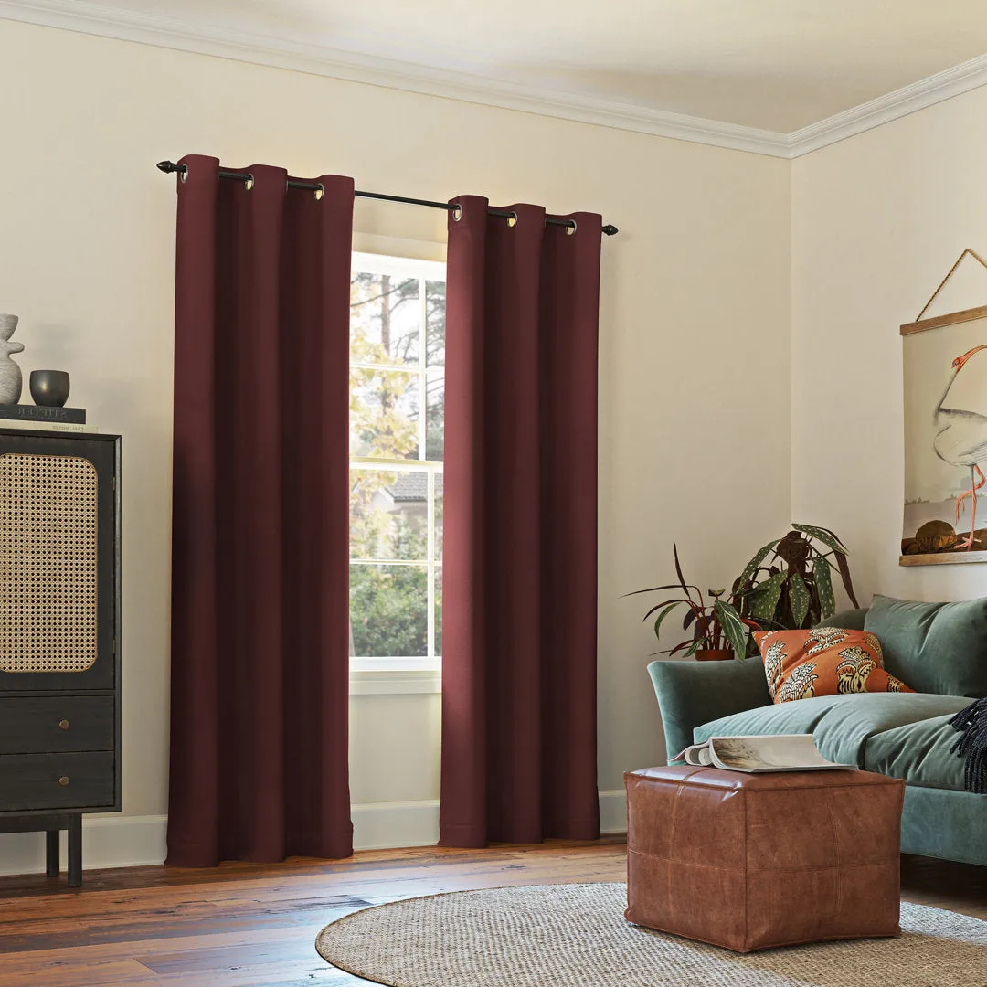 Wayfair Basics Blackout Grommet Curtain Panel Wayfair Basics® Curtain Color: Wine Red Size per Panel: 54" W x 63" L