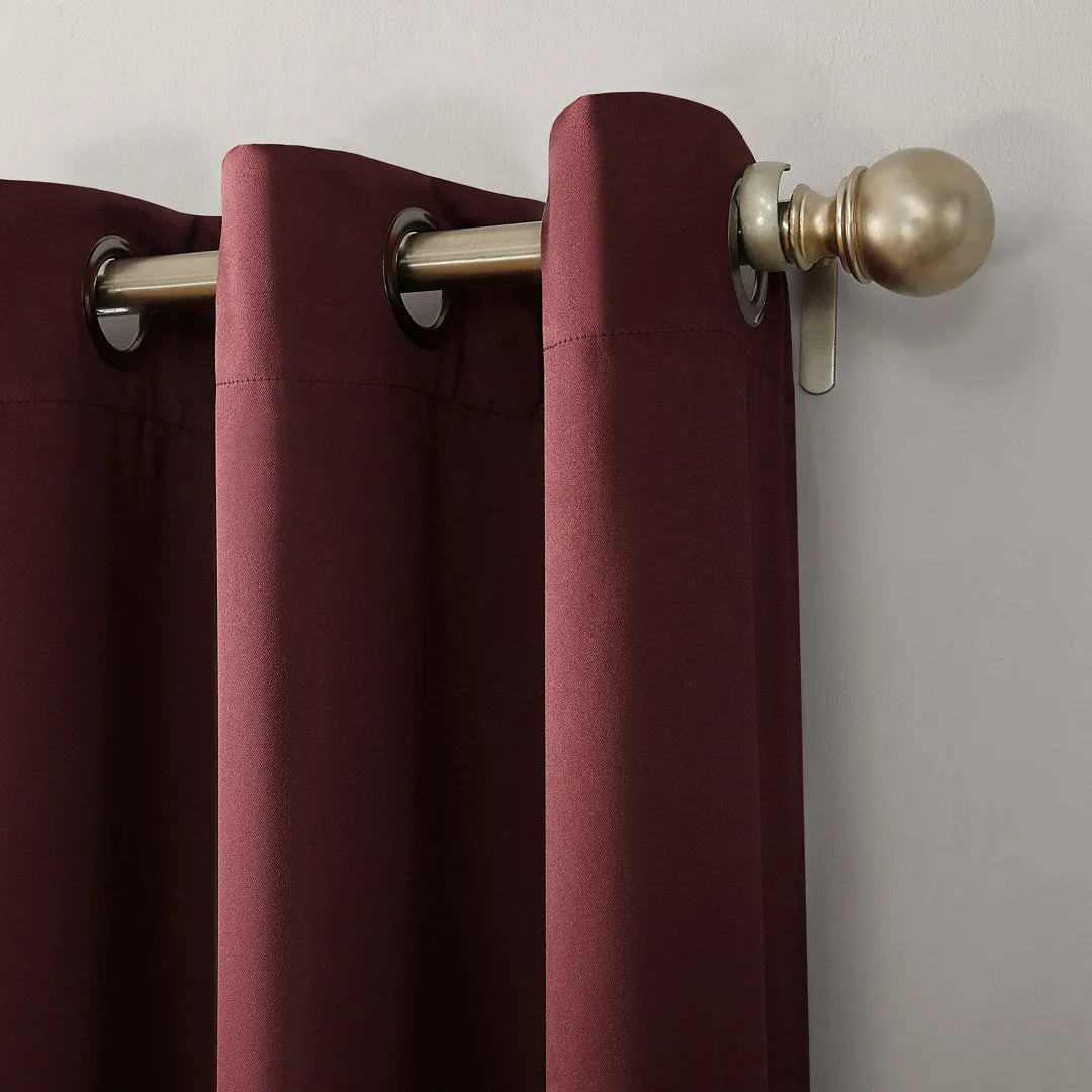 Wayfair Basics Blackout Grommet Curtain Panel Wayfair Basics® Curtain Color: Wine Red Size per Panel: 54" W x 63" L