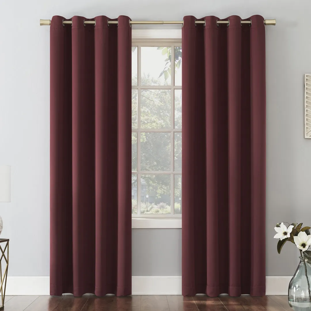Wayfair Basics Blackout Grommet Curtain Panel Wayfair Basics® Curtain Color: Wine Red Size per Panel: 54" W x 63" L