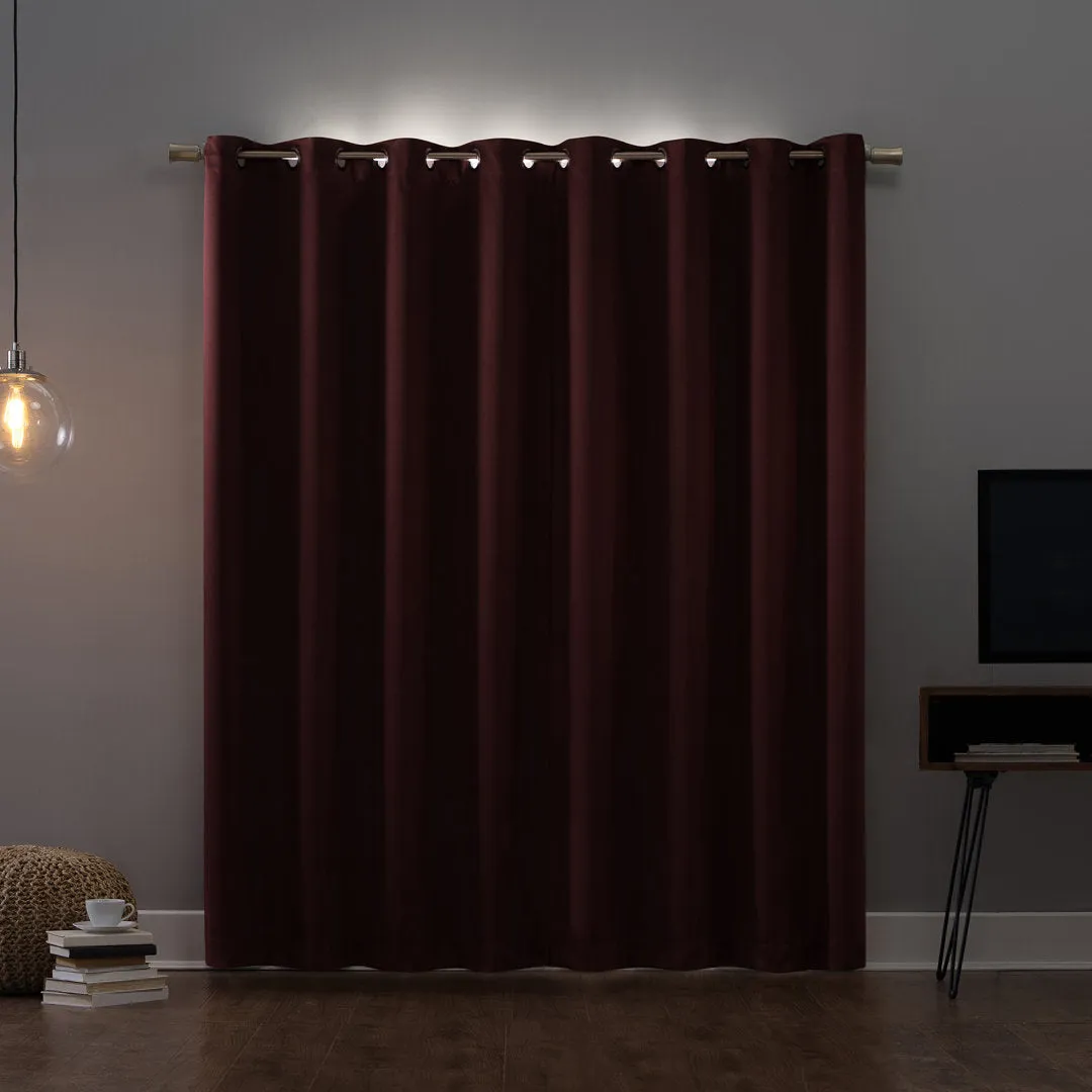 Wayfair Basics Blackout Grommet Curtain Panel Wayfair Basics® Curtain Color: Wine Red Size per Panel: 54" W x 63" L