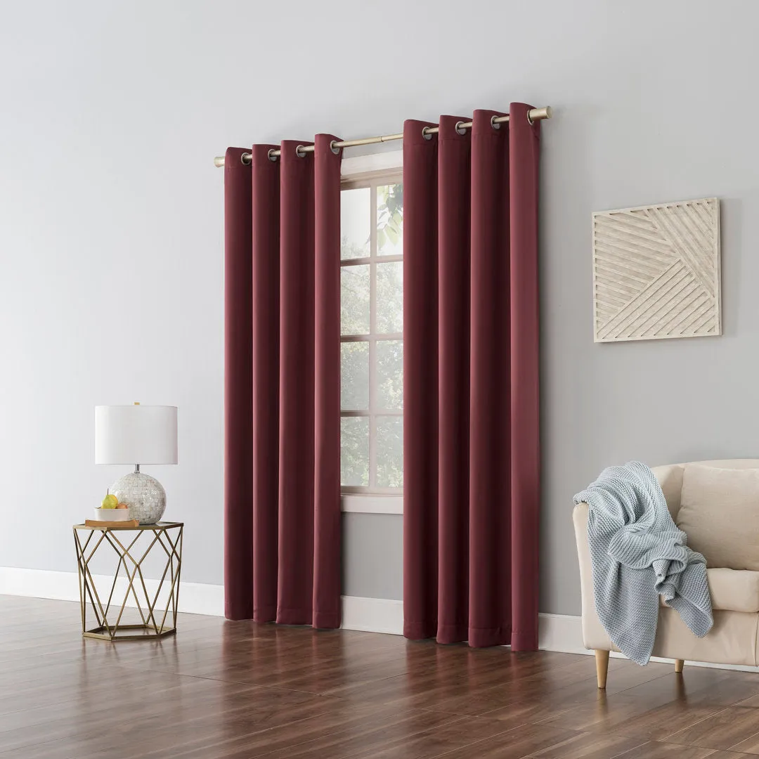 Wayfair Basics Blackout Grommet Curtain Panel Wayfair Basics® Curtain Color: Wine Red Size per Panel: 54" W x 63" L