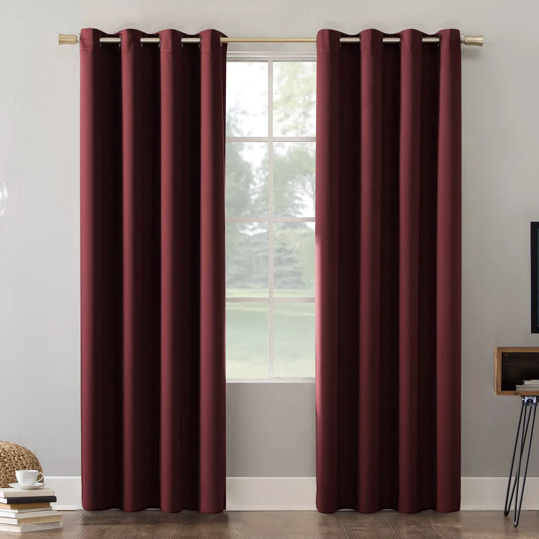 Wayfair Basics Blackout Grommet Curtain Panel Wayfair Basics® Curtain Color: Wine Red Size per Panel: 54" W x 63" L