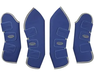 Weatherbeeta Wide Tab Long Travel Boots Dark Blue/Grey/White