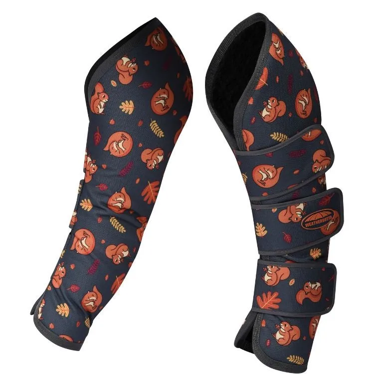 Weatherbeeta Wide Tab Long Travel Boots Squirrel Print
