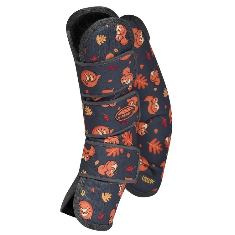 Weatherbeeta Wide Tab Long Travel Boots Squirrel Print
