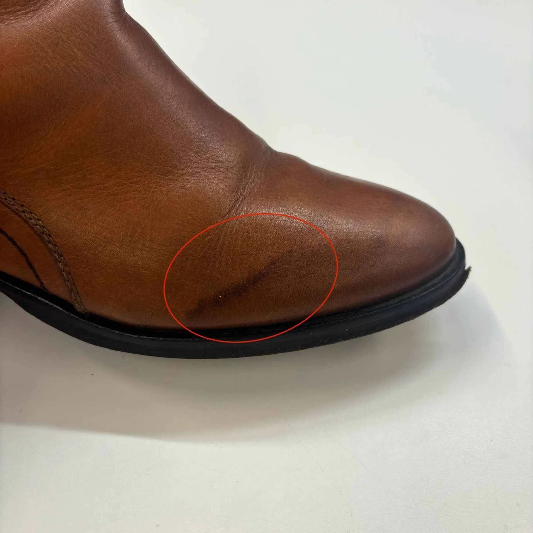 Women's Buckle Detail Leather Ankle Boots Brown Size EU 39 / UK 6
