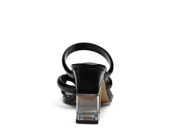 Women's Stunning Clear Heel Toe Ring Sandals