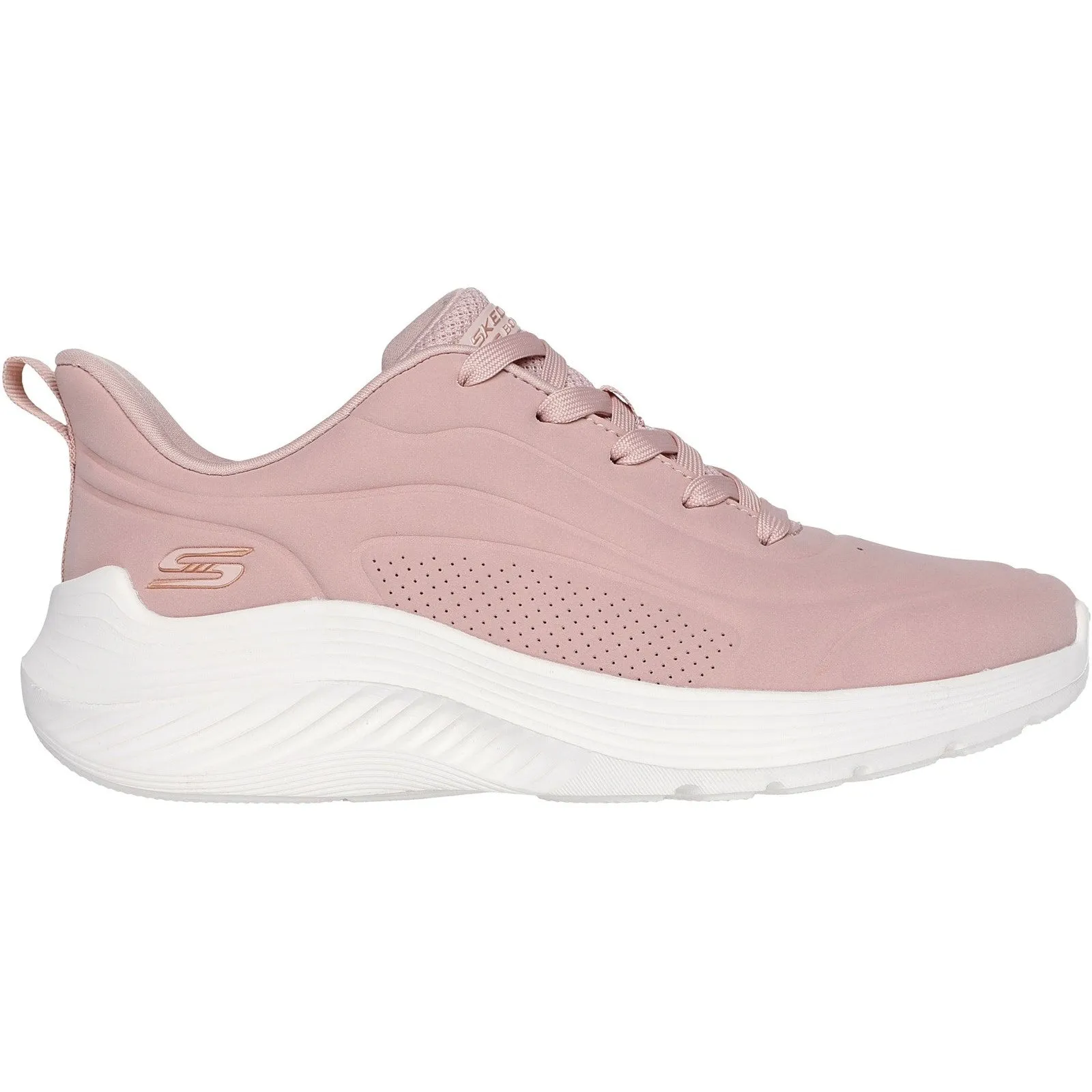 Women's Wide Fit Skechers 117483 Bobs Sport Squad Waves Sneakers