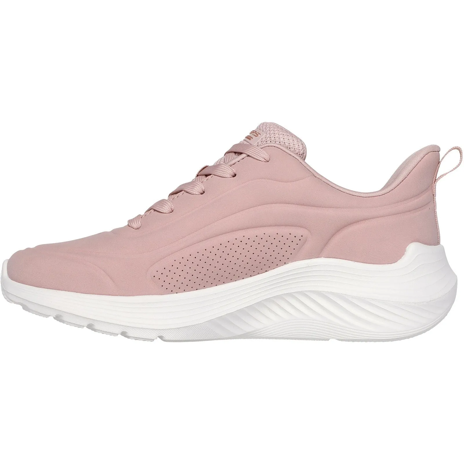 Women's Wide Fit Skechers 117483 Bobs Sport Squad Waves Sneakers
