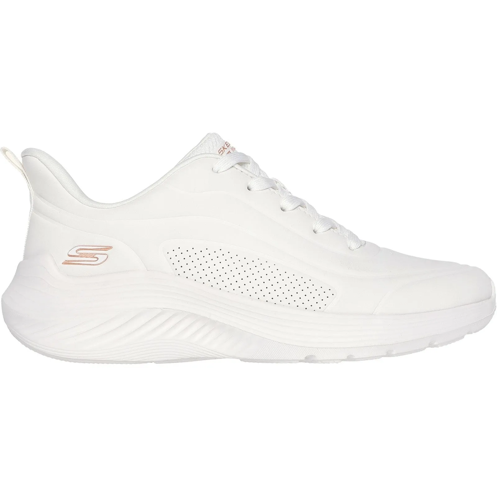 Women's Wide Fit Skechers 117483 Bobs Sport Squad Waves Sneakers